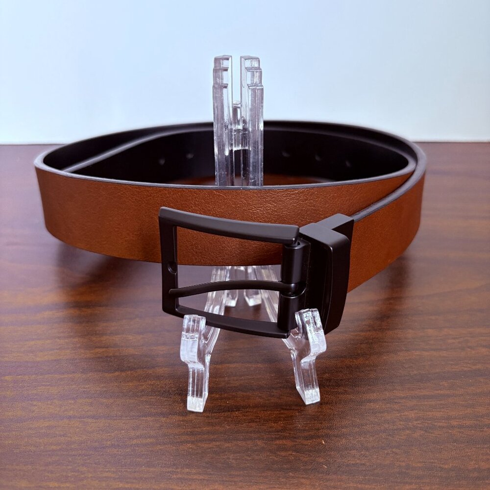 Swiss Gear Men's Brown Leather Dress Belt Corporate Core Party Quiet Luxury